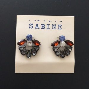 Vintage rhinestone Art Deco style earrings